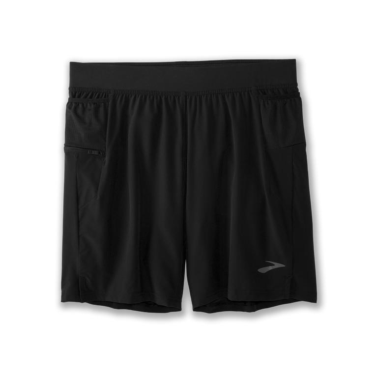 Brooks Sherpa 7 2-In-1 - Mens Running Shorts - Black (61875KMFP)